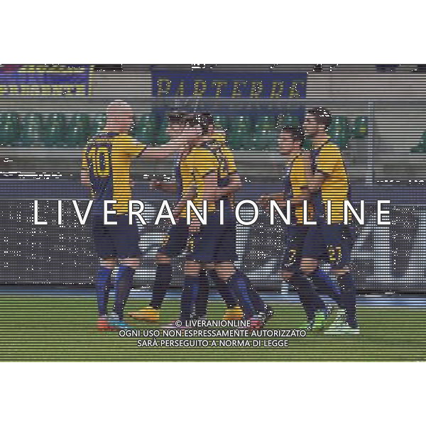 02-12-14 COPPA ITALIA 14-15 VERONA PERUGIA ESULTANZA SAVIOLA FOTO EXPRESS-AG ALDO LIVERANI SAS