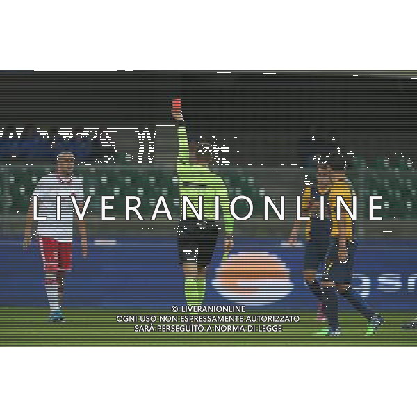 02-12-14 COPPA ITALIA 14-15 VERONA PERUGIA ESPULSIONE GIACOMAZZI FOTO EXPRESS-AG ALDO LIVERANI SAS