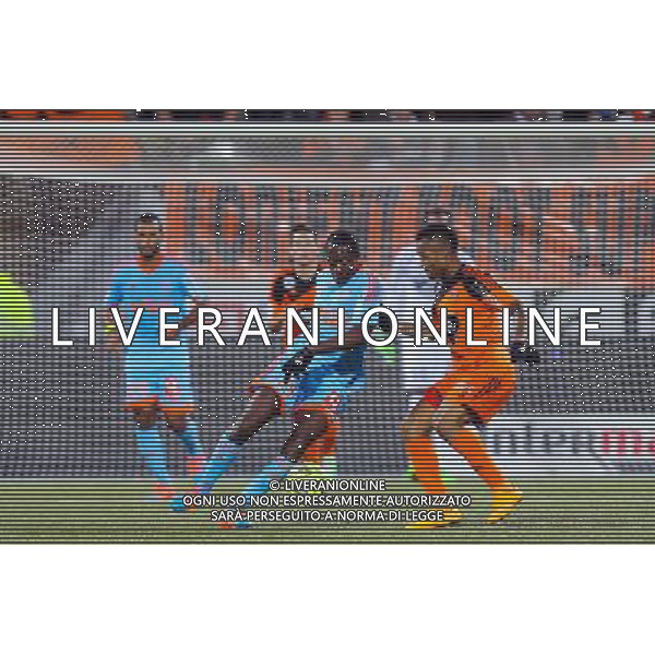 Giannelli IMBULA / Jordan AYEW - 02.12.2014 - Lorient / Marseille - 16eme journee de Ligue 1 Photo : Vincent Michel / Icon Sport AG ALDO LIVERANI SAS ONLY ITALY