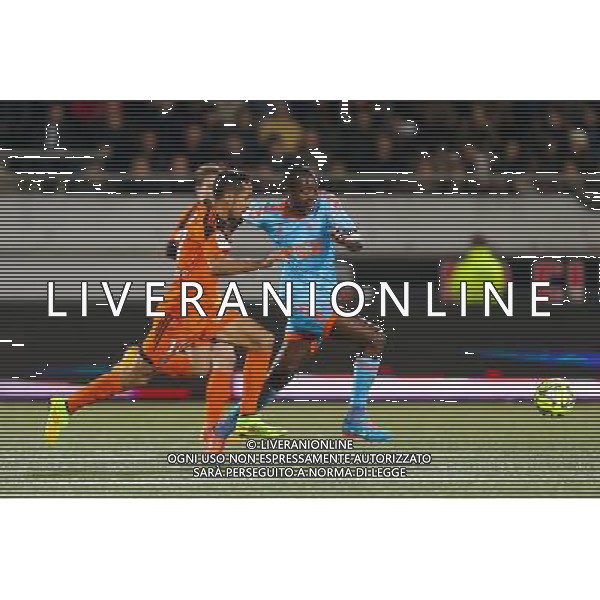 Giannelli IMBULA / Walid MESLOUB - 02.12.2014 - Lorient / Marseille - 16eme journee de Ligue 1 Photo : Vincent Michel / Icon Sport AG ALDO LIVERANI SAS ONLY ITALY