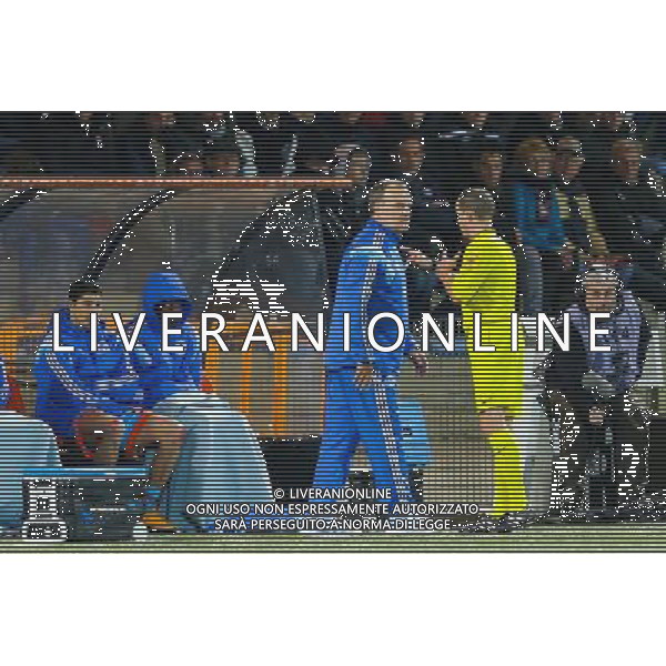 Marcelo BIELSA / Benoit MILLOT - 02.12.2014 - Lorient / Marseille - 16eme journee de Ligue 1 Photo : Vincent Michel / Icon Sport AG ALDO LIVERANI SAS ONLY ITALY