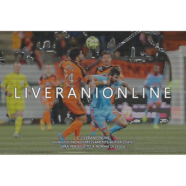 Wesley LAUTOA / Andre Pierre GIGNAC - 02.12.2014 - Lorient / Marseille - 16eme journÅ½e de Ligue 1 Photo : Vincent Michel / Icon Sport AG ALDO LIVERANI SAS ONLY ITALY