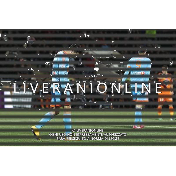 Florian THAUVIN / Andre Pierre GIGNAC - 02.12.2014 - Lorient / Marseille - 16eme journ e de Ligue 1 Photo : Vincent Michel / Icon Sport AG ALDO LIVERANI SAS ONLY ITALY
