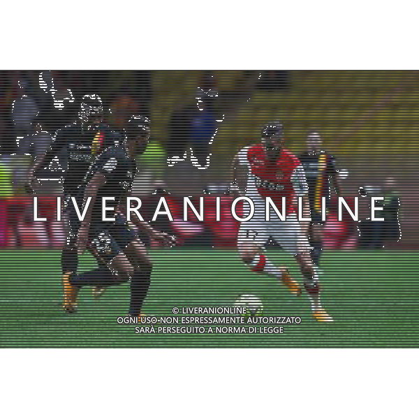 Jean Philippe Gbamin / Yannick Ferreira Carrasco - 02.12.2014 - Monaco / Lens - 16eme journee de Ligue 1 - Photo : Jean Christophe Magnenet / Icon Sport AG ALDO LIVERANI SAS ONLY ITALY