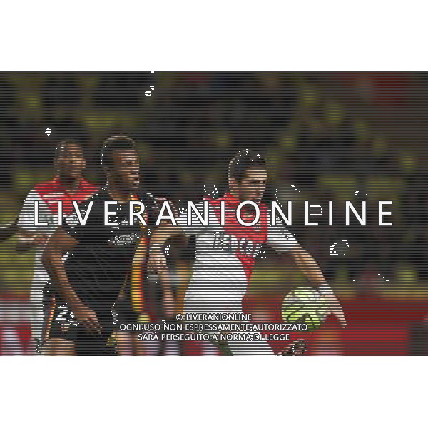 Jean Philippe Gbamin / Joao Moutinho - 02.12.2014 - Monaco / Lens - 16eme journee de Ligue 1 - Photo : Jean Christophe Magnenet / Icon Sport AG ALDO LIVERANI SAS ONLY ITALY