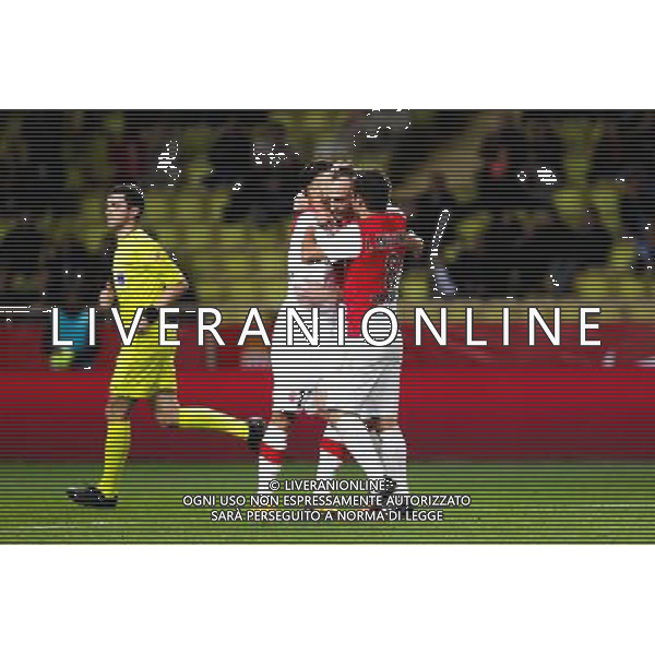 Joie Monaco - Yannick Ferreira Carrasco / Dimitar Berbatov / Joao Moutinho - 02.12.2014 - Monaco / Lens - 16eme journee de Ligue 1 - Photo : Jean Christophe Magnenet / Icon Sport AG ALDO LIVERANI SAS ONLY ITALY