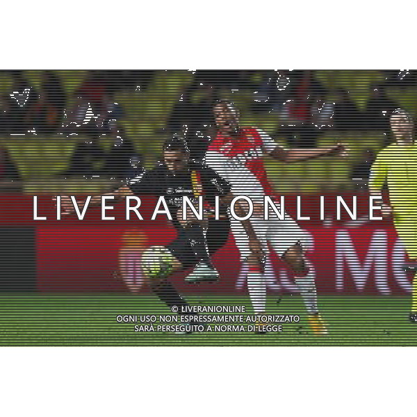 Ahmed Kantari / Anthony Martial - 02.12.2014 - Monaco / Lens - 16eme journee de Ligue 1 - Photo : Jean Christophe Magnenet / Icon Sport AG ALDO LIVERANI SAS ONLY ITALY