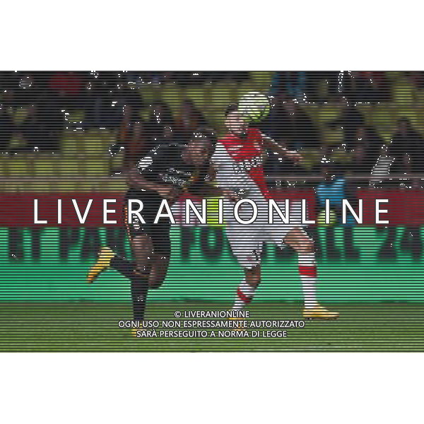 Dimitri Kevin Cavare / Yannick Ferreira Carrasco - 02.12.2014 - Monaco / Lens - 16eme journee de Ligue 1 - Photo : Jean Christophe Magnenet / Icon Sport AG ALDO LIVERANI SAS ONLY ITALY