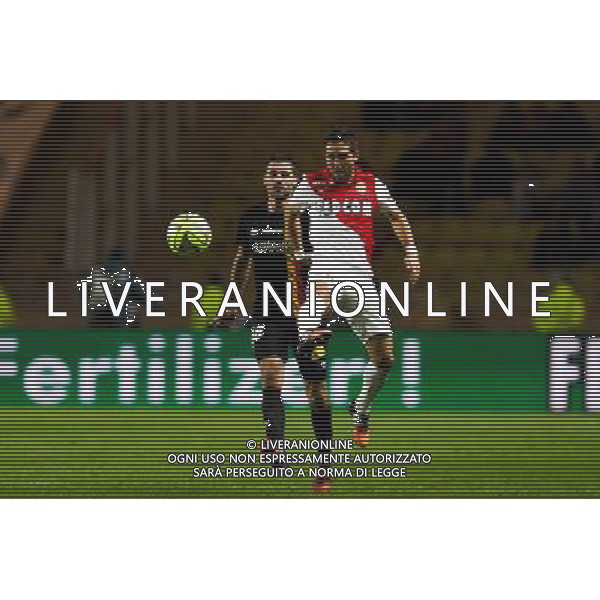 Pierrick Valdivia / Joao Moutinho - 02.12.2014 - Monaco / Lens - 16eme journee de Ligue 1 - Photo : Jean Christophe Magnenet / Icon Sport AG ALDO LIVERANI SAS ONLY ITALY