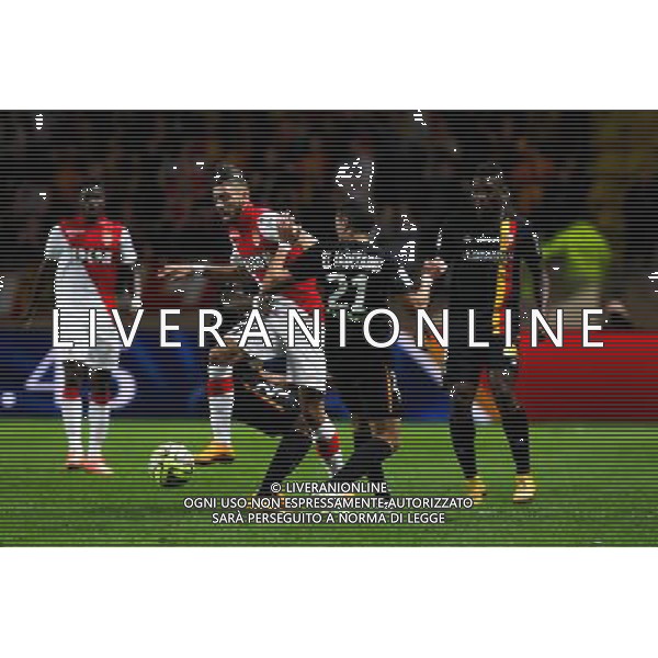 Wylan Cyprien / Yannick Ferreira Carrasco - 02.12.2014 - Monaco / Lens - 16eme journee de Ligue 1 - Photo : Jean Christophe Magnenet / Icon Sport AG ALDO LIVERANI SAS ONLY ITALY