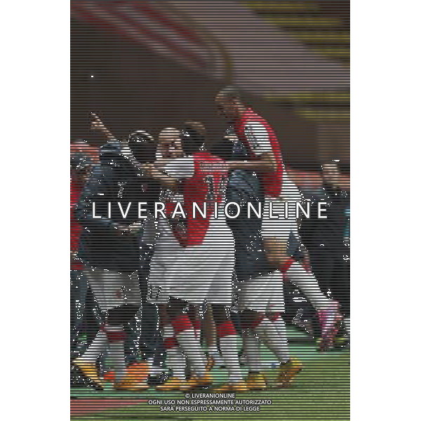 Joie Monaco - Yannick Ferreira Carrasco - 02.12.2014 - Monaco / Lens - 16eme journee de Ligue 1 - Photo : Jean Christophe Magnenet / Icon Sport AG ALDO LIVERANI SAS ONLY ITALY