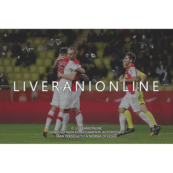 Joie Monaco - Yannick Ferreira Carrasco / Dimitar Berbatov - 02.12.2014 - Monaco / Lens - 16eme journee de Ligue 1 - Photo : Jean Christophe Magnenet / Icon Sport AG ALDO LIVERANI SAS ONLY ITALY