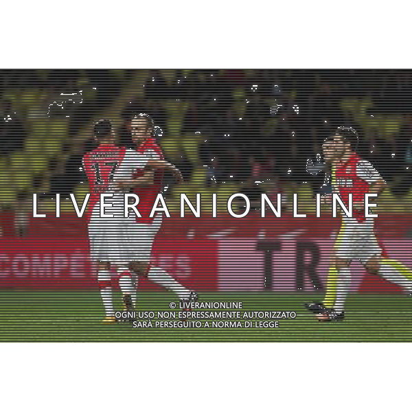 Joie Monaco - Yannick Ferreira Carrasco / Dimitar Berbatov - 02.12.2014 - Monaco / Lens - 16eme journee de Ligue 1 - Photo : Jean Christophe Magnenet / Icon Sport AG ALDO LIVERANI SAS ONLY ITALY