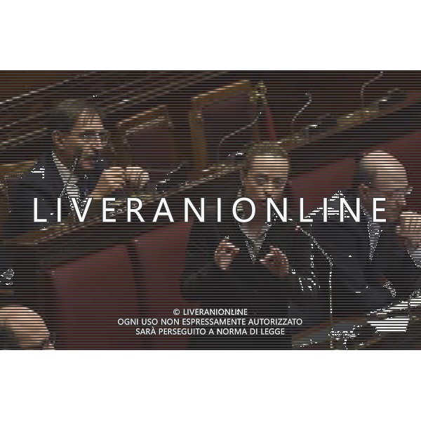 Svolgimento di interrogazioni a risposta immediata rivolte al presidente del Consiglio Matteo Renzi ( Question Time ) alla Camera Roma 03 dicembre 2014 nella foto Ignazio La Russa e Giorgia Meloni ©Corradetti/AGENZIA ALDO LIVERANI SAS