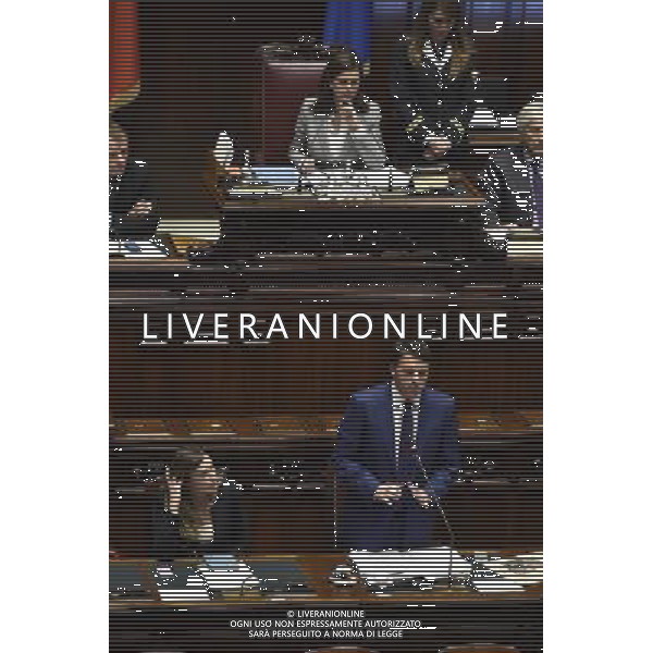 Svolgimento di interrogazioni a risposta immediata rivolte al presidente del Consiglio Matteo Renzi ( Question Time ) alla Camera Roma 03 dicembre 2014 nella foto Matteo Renzi con Maria Elena Boschi e Laura Boldrini ©Corradetti/AGENZIA ALDO LIVERANI SAS