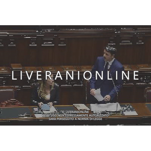 Svolgimento di interrogazioni a risposta immediata rivolte al presidente del Consiglio Matteo Renzi ( Question Time ) alla Camera Roma 03 dicembre 2014 nella foto Matteo Renzi con Maria Elena Boschi ©Corradetti/AGENZIA ALDO LIVERANI SAS