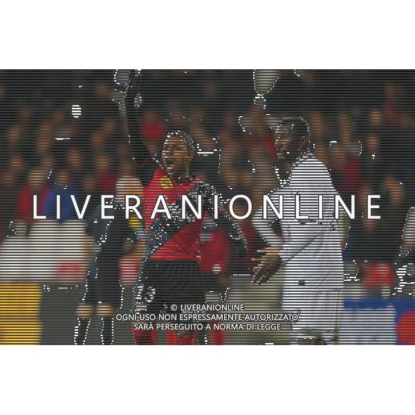 Christophe MANDANNE / Jean Jacques PIERRE - 03.12.2014 - Guingamp / Caen - 16eme journee de Ligue 1 Photo : Vincent Michel / Icon Sport