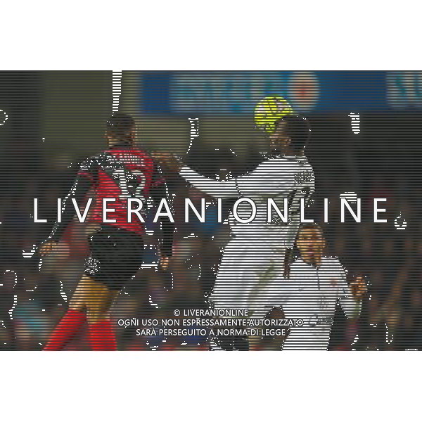 Claudio BEAUVUE / Jean-Jacques PIERRE - 03.12.2014 - Guingamp / Caen - 16eme journee de Ligue 1 Photo : Vincent Michel / Icon Sport