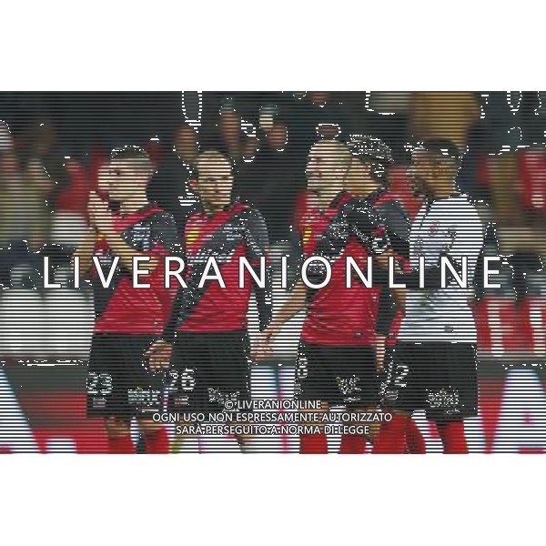 Joie groupe Guingamp - 03.12.2014 - Guingamp / Caen - 16eme journee de Ligue 1 Photo : Vincent Michel / Icon Sport