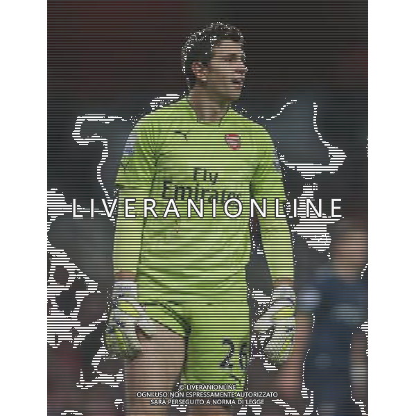 Arsenal\'s Damian Martinez in action during todays match Photographer Kieran Galvin/CameraSport Football - Barclays Premiership - Arsenal v Southampton - Wednesday 3rd December 2014 - The Emirates Stadium - London © CameraSport - 43 Linden Ave. Countesthorpe. Leicester. England. LE8 5PG - Tel: +44 (0) 116 277 4147 - admin@camerasport.com - www.camerasport.com AG ALDO LIVERANI SAS ONLY ITALY