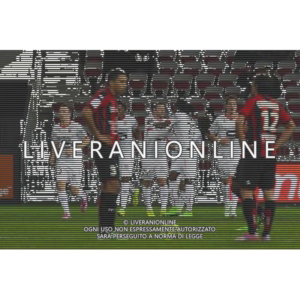 Joie Sylvain ARMAND / Anders KONRADSEN - Deception Nice - 03.12.2014 - Nice / Rennes - 16eme journee de Ligue 1 Photo : Jean Christophe Magnenet / Icon Sport /AGENZIA ALDO LIVERANI SAS - ITALY ONLY - EDITORIAL USE ONLY