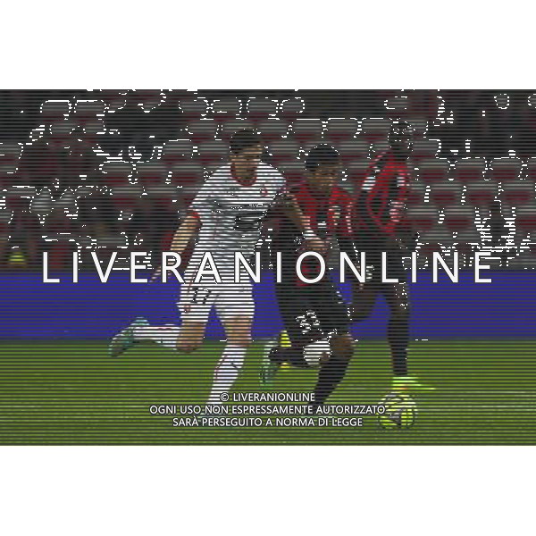 Vincent PAJOT / Albert RAFETRANIAINA - 03.12.2014 - Nice / Rennes - 16eme journee de Ligue 1 Photo : Jean Christophe Magnenet / Icon Sport /AGENZIA ALDO LIVERANI SAS - ITALY ONLY - EDITORIAL USE ONLY