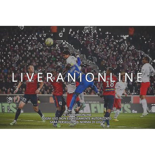 David ROZEHNAL / Rio MAVUBA / Thiago SILVA / Vincent ENYEAMA / Franck BERIA - 03.12.2014 - Lille / Paris Saint Germain - 16eme journee de Ligue 1 - Photo : Fred Porcu / Icon Sport /AGENZIA ALDO LIVERANI SAS - ITALY ONLY - EDITORIAL USE ONLY