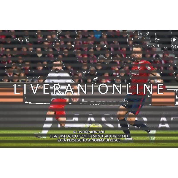 Passe decisive Ezequiel LAVEZZI / David ROZEHNAL - 03.12.2014 - Lille / Paris Saint Germain - 16eme journee de Ligue 1 - Photo : Fred Porcu / Icon Sport /AGENZIA ALDO LIVERANI SAS - ITALY ONLY - EDITORIAL USE ONLY