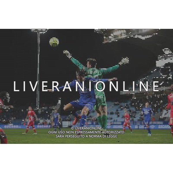 Francois MODESTO / Jesper HANSEN - 03.12.2014 - Bastia / Evian Thonon - 16eme journee de Ligue 1 Photo : Michel Maestracci / Icon Sport /AGENZIA ALDO LIVERANI SAS - ITALY ONLY - EDITORIAL USE ONLY