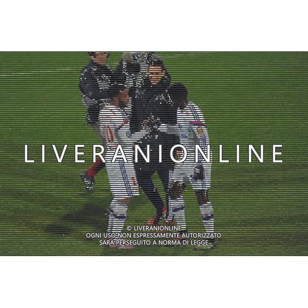 Alexandre LACAZETTE / Samuel UMTITI - 04.12.2014 - Lyon / Reims - 16eme journee de Ligue 1 Photo : Jean Paul Thomas / Icon Sport AG ALDO LIVERANI SAS ONLY ITALY