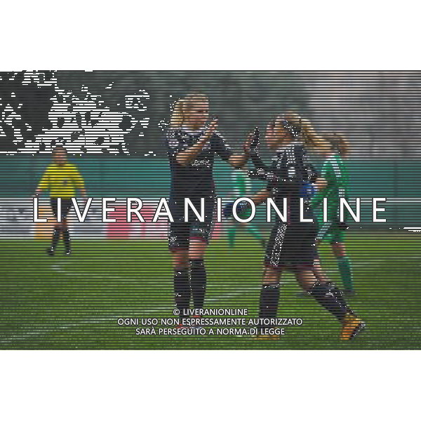 Ada HEGERBERG / Lara DICKENMANN - 03.12.2014 - Saint Etienne / Lyon - 11eme journee de Division 1 Photo : Thomas Pictures / Icon Sport AG ALDO LIVERANI SAS ONLY ITALY