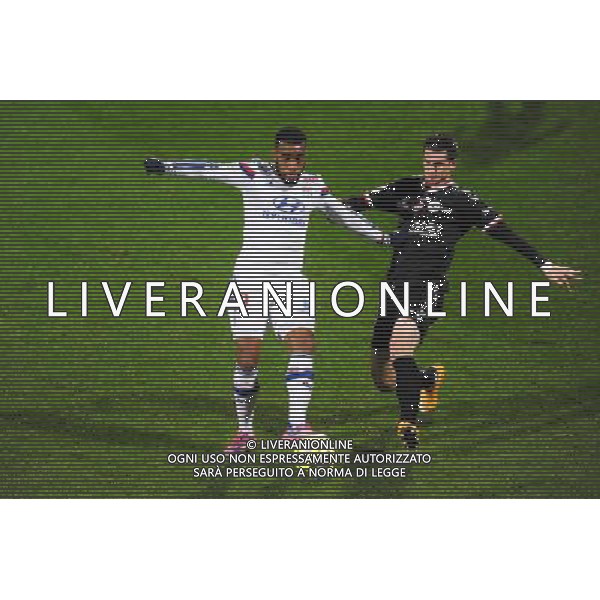 Alexandre LACAZETTE / Valentin ROBERGE - 04.12.2014 - Lyon / Reims - 16eme journee de Ligue 1 Photo : Jean Paul Thomas / Icon Sport AG ALDO LIVERANI SAS ONLY ITALY