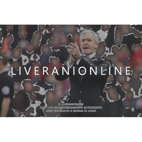 Stoke City\'s Manager Mark Hughes looks happy Photographer Mick Walker/CameraSport Football - Barclays Premiership - Stoke City v Arsenal - Saturday 6th December 2014 - Britannia stadium - Stoke © CameraSport - 43 Linden Ave. Countesthorpe. Leicester. England. LE8 5PG - Tel: +44 (0) 116 277 4147 - admin@camerasport.com - www.camerasport.com AG ALDO LIVERANI SAS ONLY ITALY