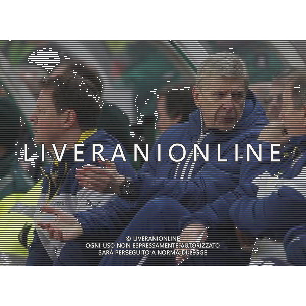 Arsenal\'s Manager Arsene Wenger looks unhappy during the game Photographer Mick Walker/CameraSport Football - Barclays Premiership - Stoke City v Arsenal - Saturday 6th December 2014 - Britannia stadium - Stoke © CameraSport - 43 Linden Ave. Countesthorpe. Leicester. England. LE8 5PG - Tel: +44 (0) 116 277 4147 - admin@camerasport.com - www.camerasport.com AG ALDO LIVERANI SAS ONLY ITALY