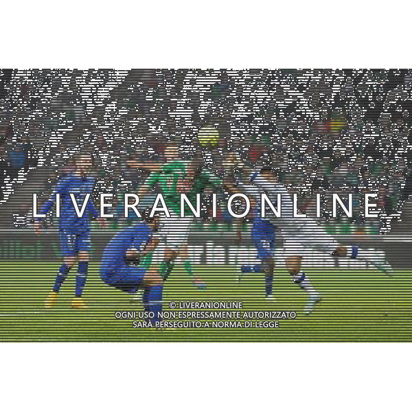 Kevin MONNET PAQUET / Alphonse AREOLA - 06.12.2014 - Saint Etienne / Bastia - 17eme journee de Ligue 1 - Photo : Jean Paul Thomas / Icon Sport AG ALDO LIVERANI SAS ONLY ITALY
