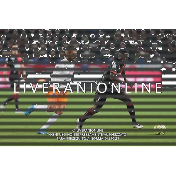 Paul Georges NTEP / Joris MARVEAUX - 06.12.2014 - Rennes / Montpellier - 17eme journee de Ligue 1 - Photo : Vincent Michel / Icon Sport AG ALDO LIVERANI SAS ONLY ITALY