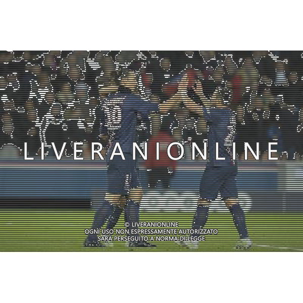 Joie PSG / Zlatan Ibrahimovic - 06.12.2014 - PSG / Nantes - 17eme journee de Ligue 1 Photo : Andre Ferreira / Icon Sport AG ALDOL IVERANI SAS ONLY ITALY