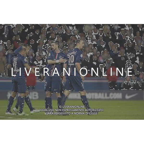 Joie PSG / Zlatan Ibrahimovic - 06.12.2014 - PSG / Nantes - 17eme journee de Ligue 1 Photo : Andre Ferreira / Icon Sport AG ALDOL IVERANI SAS ONLY ITALY