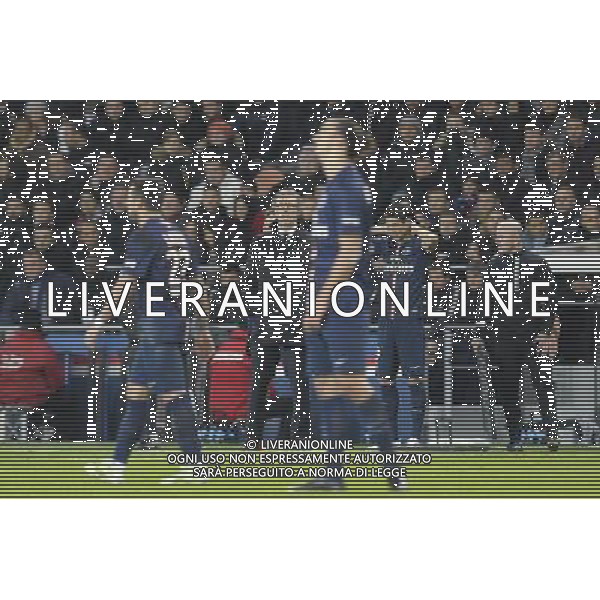 Laurent Blanc / Ezequiel Lavezzi / Zlatan Ibrahimovic / Edinson Cavani - 06.12.2014 - PSG / Nantes - 17eme journee de Ligue 1 Photo : Andre Ferreira / Icon Sport AG ALDOL IVERANI SAS ONLY ITALY