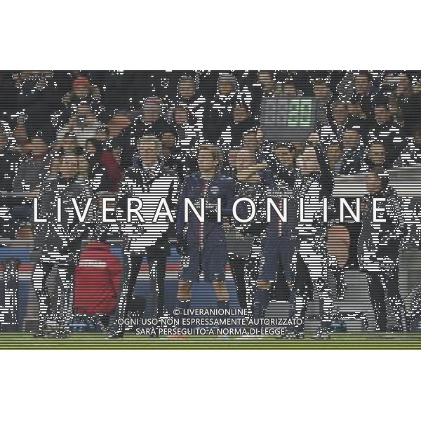 Laurent Blanc / Clement Chantome / Edinson Cavani - 06.12.2014 - PSG / Nantes - 17eme journee de Ligue 1 Photo : Andre Ferreira / Icon Sport AG ALDOL IVERANI SAS ONLY ITALY