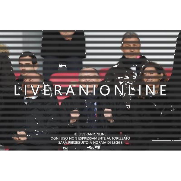 Bernard LACOMBE / Jean Michel AULAS - 07.12.2014 - Evian Thonon / Lyon - 17eme journee de Ligue 1 - Photo : Jean Paul Thomas / Icon Sport AG ALDO LIVERANI SAS ONLY ITALY