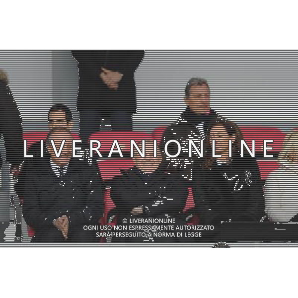 Bernard LACOMBE / Jean Michel AULAS - 07.12.2014 - Evian Thonon / Lyon - 17eme journee de Ligue 1 - Photo : Jean Paul Thomas / Icon Sport AG ALDO LIVERANI SAS ONLY ITALY