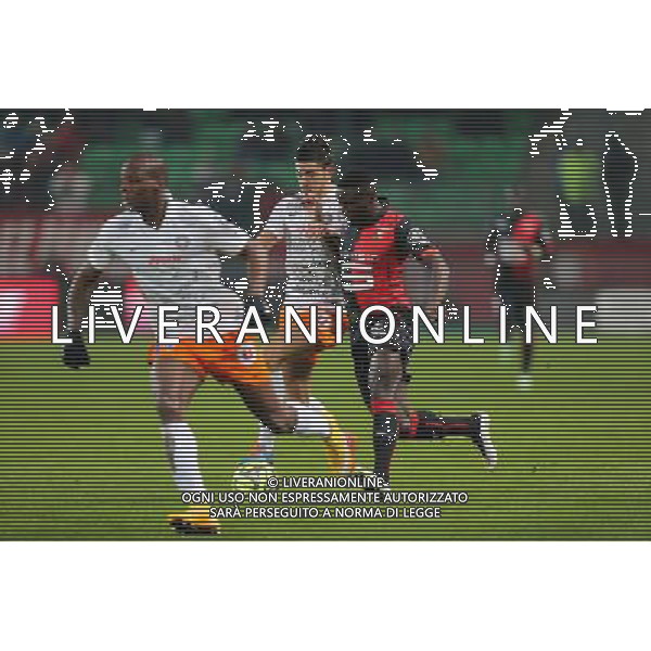 Paul Georges NTEP / Morgan SANSON - 06.12.2014 - Rennes / Montpellier - 17eme journee de Ligue 1 - Photo : Vincent Michel / Icon Sport /Agenzia Aldo Liverani sas - ITALY ONLY - EDITORIAL USE ONLY