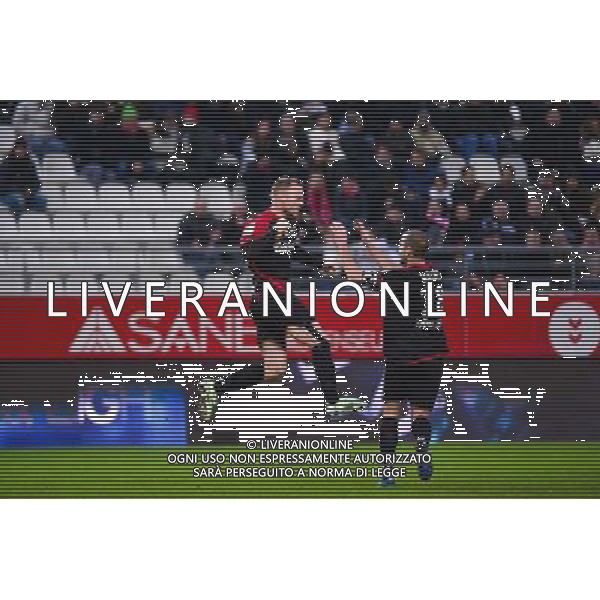 Joie Lars JACOBSEN / Lionel MATHIS - 07.12.2014 - Reims / Guingamp - 17eme journee de Ligue 1 - Photo : Dave Winter / Icon Sport /Agenzia Aldo Liverani sas - ITALY ONLY - EDITORIAL USE ONLY