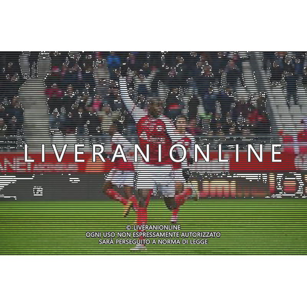 Joie Prince ONIANGUE - 07.12.2014 - Reims / Guingamp - 17eme journee de Ligue 1 - Photo : Dave Winter / Icon Sport AG ALDO LIVERANI SAS ONLY ITALY