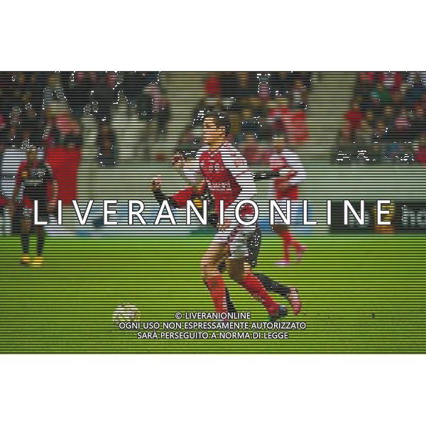 Aissa MANDI / Thibault GIRESSE - 07.12.2014 - Reims / Guingamp - 17eme journee de Ligue 1 - Photo : Dave Winter / Icon Sport AG ALDO LIVERANI SAS ONLY ITALY