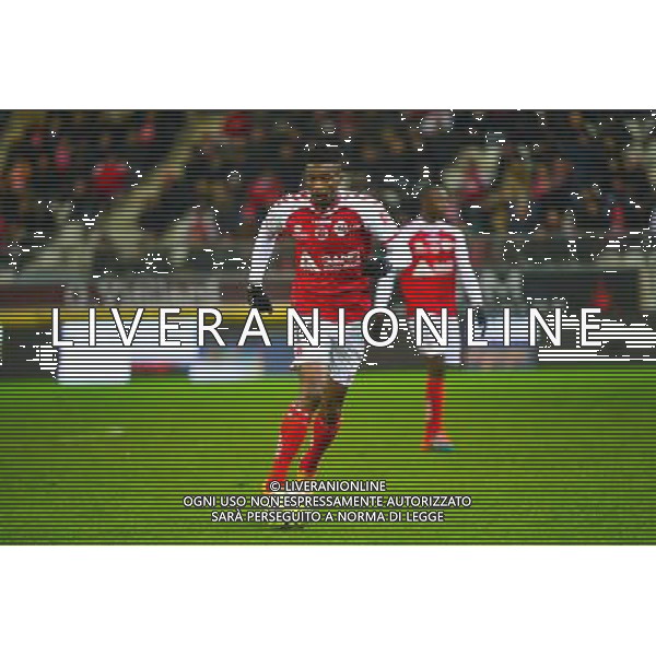 Benjamin MOUKANDJO - 07.12.2014 - Reims / Guingamp - 17eme journee de Ligue 1 - Photo : Dave Winter / Icon Sport AG ALDO LIVERANI SAS ONLY ITALY