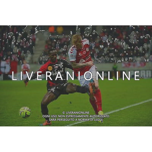 Brou Benjamin ANGOUA / Gaetan CHARBONNIER - 07.12.2014 - Reims / Guingamp - 17eme journee de Ligue 1 - Photo : Dave Winter / Icon Sport AG ALDO LIVERANI SAS ONLY ITALY