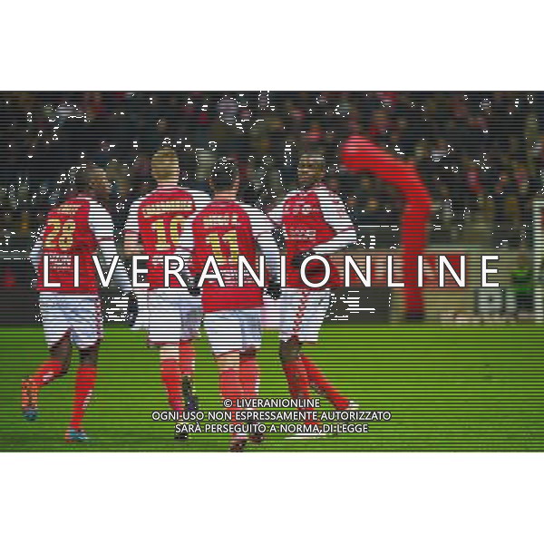 Joie Prince ONIANGUE - 07.12.2014 - Reims / Guingamp - 17eme journee de Ligue 1 - Photo : Dave Winter / Icon Sport AG ALDO LIVERANI SAS ONLY ITALY