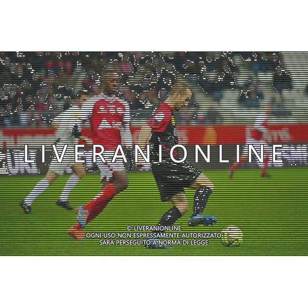 Lionel MATHIS / Antoine CONTE - 07.12.2014 - Reims / Guingamp - 17eme journee de Ligue 1 - Photo : Dave Winter / Icon Sport AG ALDO LIVERANI SAS ONLY ITALY